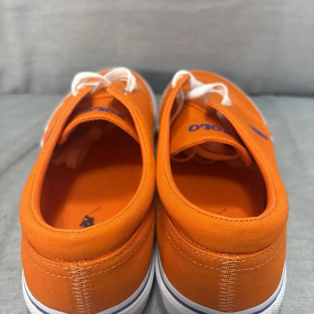 Polo‎ Ralph Lauren Faxon X Sailing Orange Royal Pp Men’s Size 9 Low-top Canvas